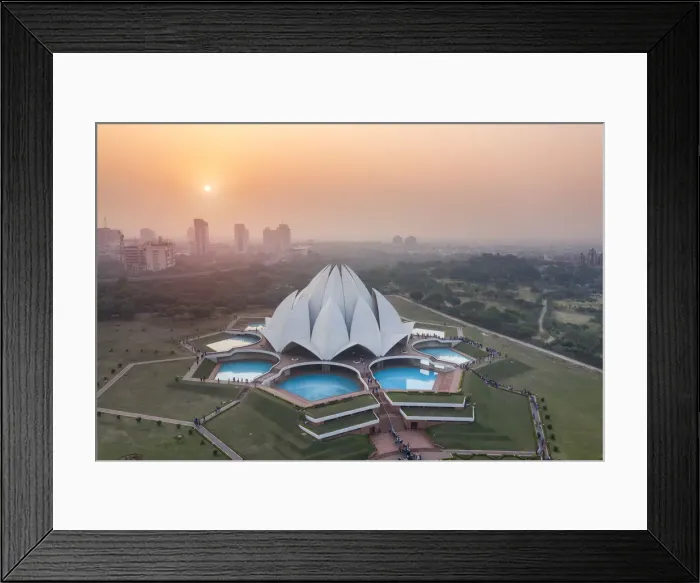 Framed Print : India, New Delhi, Lotus Temple Framed Print : India, New Delhi, Lotus Temple