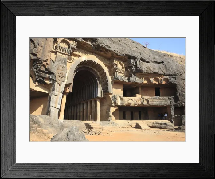 Framed Print : Chaitya (Buddhist temple), II cent. BC, Bhaja, Maharashtra, India Framed Print : Chaitya (Buddhist temple), II cent. BC, Bhaja, Maharashtra, India