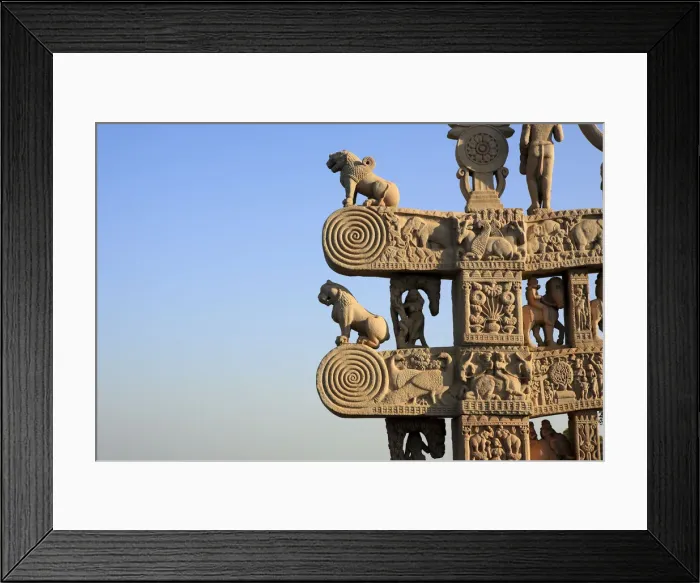 Framed Print : torana of Big stupa, UNESCO World Heritage site, Sanchi, Madhya Pradesh, India Framed Print : torana of Big stupa, UNESCO World Heritage site, Sanchi, Madhya Pradesh, India