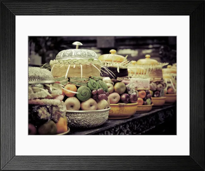 Framed Print : Indonesia, Bali, Tirta Empul Temple, Offers to the Gods Framed Print : Indonesia, Bali, Tirta Empul Temple, Offers to the Gods