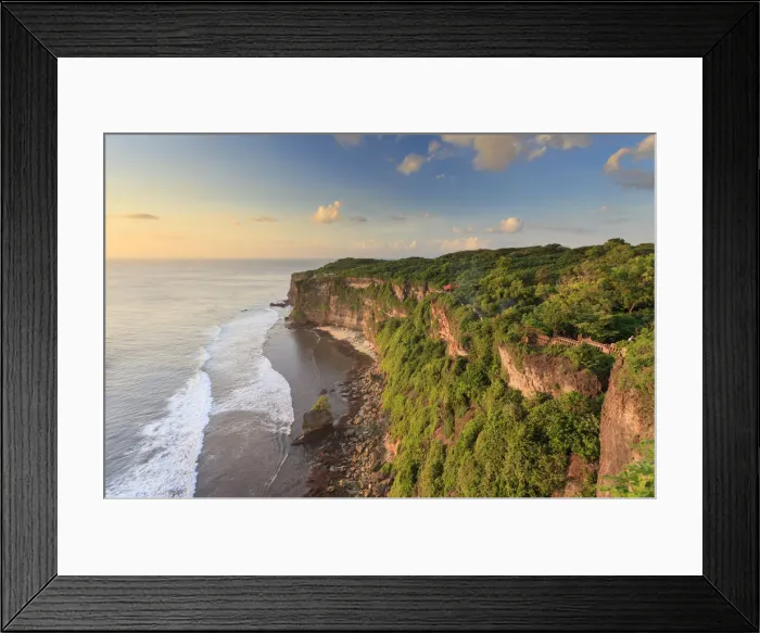 Framed Print : Indonesia, Bali, rugged cliffs at Uluwatu Clifftop temple Framed Print : Indonesia, Bali, rugged cliffs at Uluwatu Clifftop temple