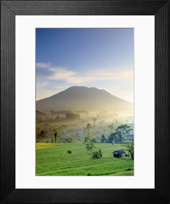 Framed Print : Indonesia, Bali, Sidemen Valley, Iseh, Rice Fields and Gunung Agung Volcano Framed Print : Indonesia, Bali, Sidemen Valley, Iseh, Rice Fields and Gunung Agung Volcano