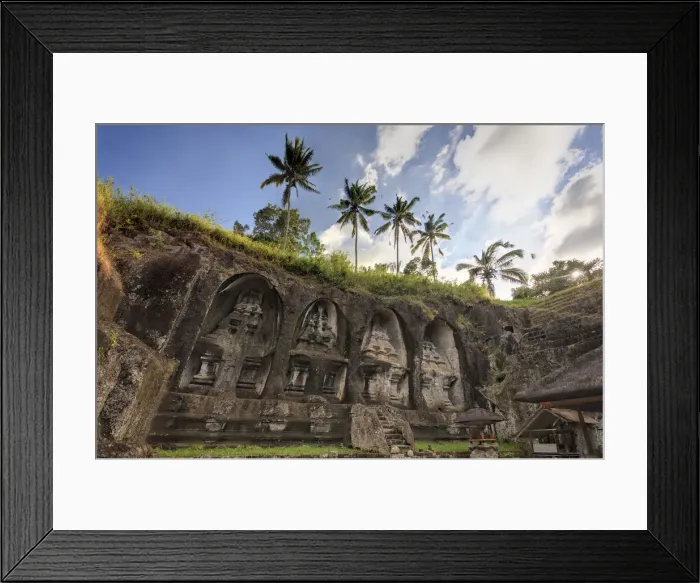 Framed Print : Indonesia, Bali, the rock cut shrines (11th-century) of Gunung Kawi