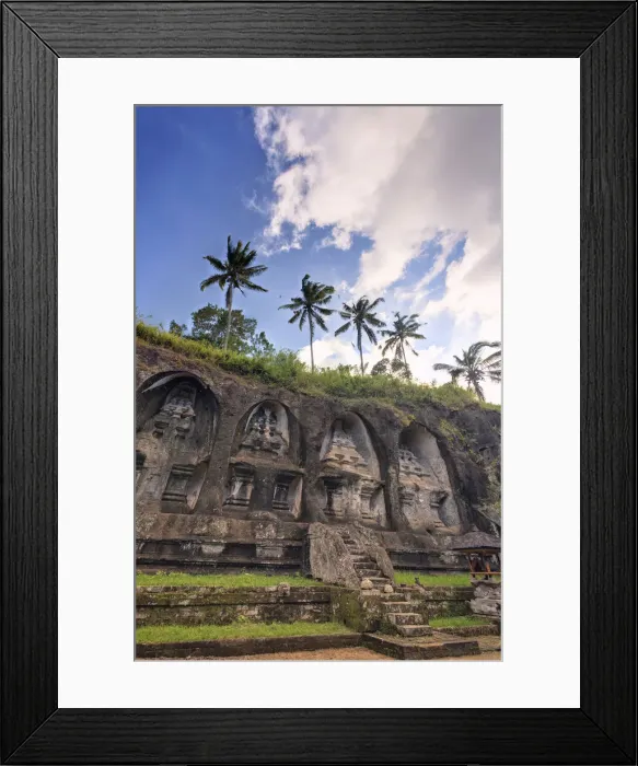 Framed Print : Indonesia, Bali, the rock cut shrines (11th-century) of Gunung Kawi