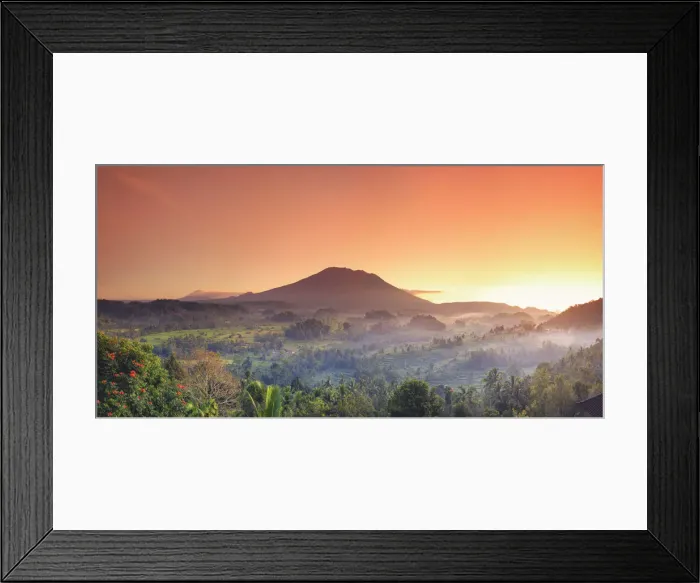 Framed Print : Indonesia, Bali, Sidemen, Sidemen Valley and Gunung Agung Volcano Framed Print : Indonesia, Bali, Sidemen, Sidemen Valley and Gunung Agung Volcano