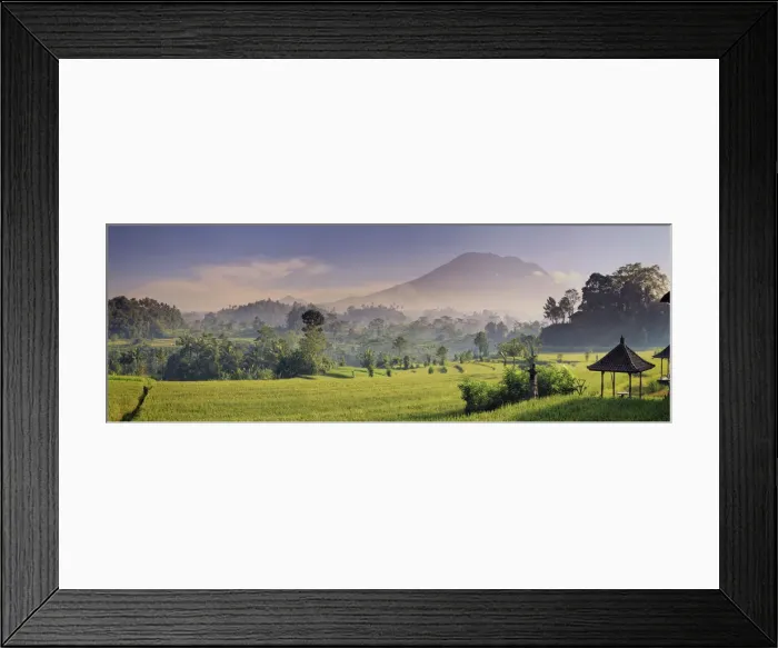 Framed Print : Indonesia, Bali, Sidemen, Iseh, Rice Fields and Gunung Agung Volcano Framed Print : Indonesia, Bali, Sidemen, Iseh, Rice Fields and Gunung Agung Volcano