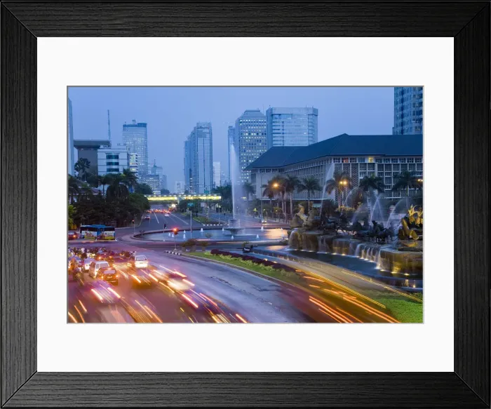 Framed Print : Suirman nr Monas, central Jakarta, Indonesia Framed Print : Suirman nr Monas, central Jakarta, Indonesia