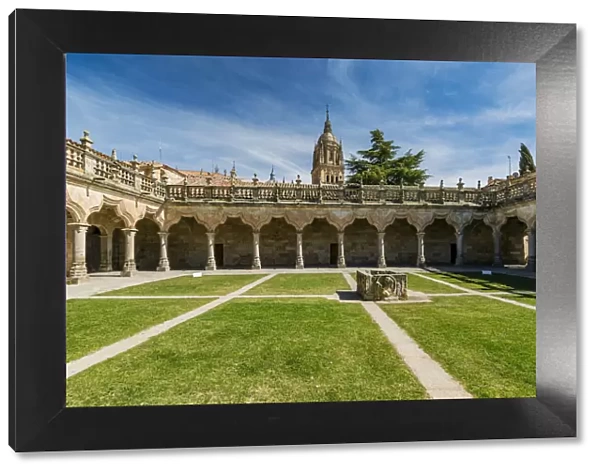 School Courtyard in the University of Salamanca, Salamanca, Castile and Leon, Spain