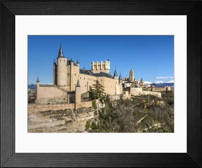 Framed Print : City skyline with the Gothic Cathedral and Alcazar fortress, Segovia, Castile and Leon Framed Print : City skyline with the Gothic Cathedral and Alcazar fortress, Segovia, Castile and Leon