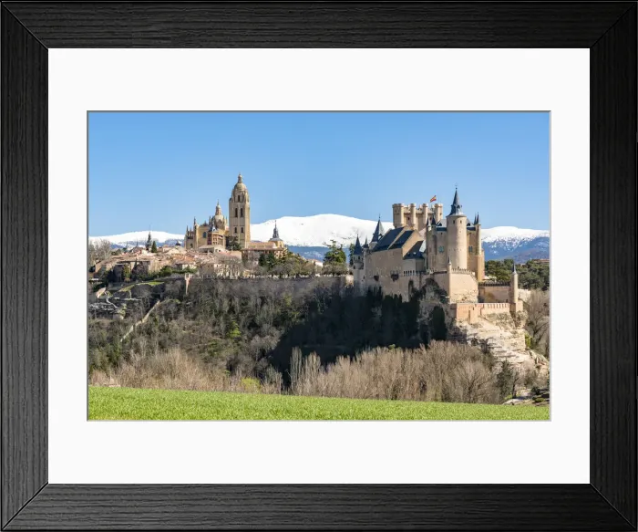 Framed Print : City skyline with the Gothic Cathedral and Alcazar fortress, Segovia, Castile and Leon Framed Print : City skyline with the Gothic Cathedral and Alcazar fortress, Segovia, Castile and Leon