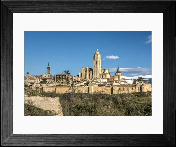 Framed Print : City skyline with the Gothic Cathedral, Segovia, Castile and Leon, Spain Framed Print : City skyline with the Gothic Cathedral, Segovia, Castile and Leon, Spain