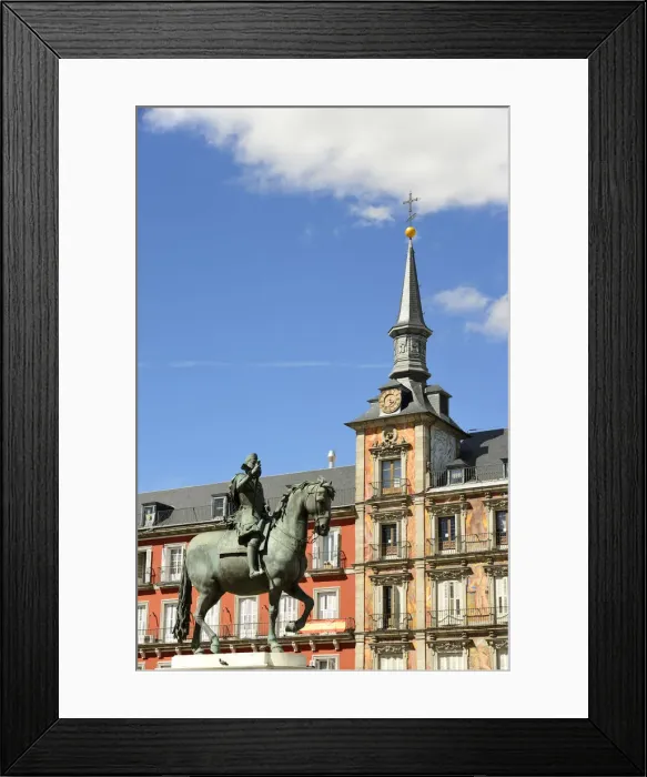 Framed Print : The equestrian statue of King Felipe III (Philip III of Spain), Plaza Mayor, Madrid Framed Print : The equestrian statue of King Felipe III (Philip III of Spain), Plaza Mayor, Madrid