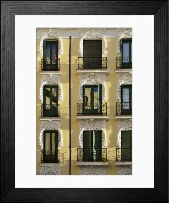 Framed Print : Detail of a traditional building. Madrid, Spain Framed Print : Detail of a traditional building. Madrid, Spain