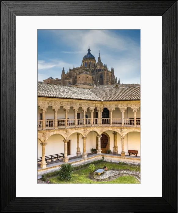 Framed Print : Convento de San Esteban with the Old Cathedral in the background, Salamanca, Castile Framed Print : Convento de San Esteban with the Old Cathedral in the background, Salamanca, Castile