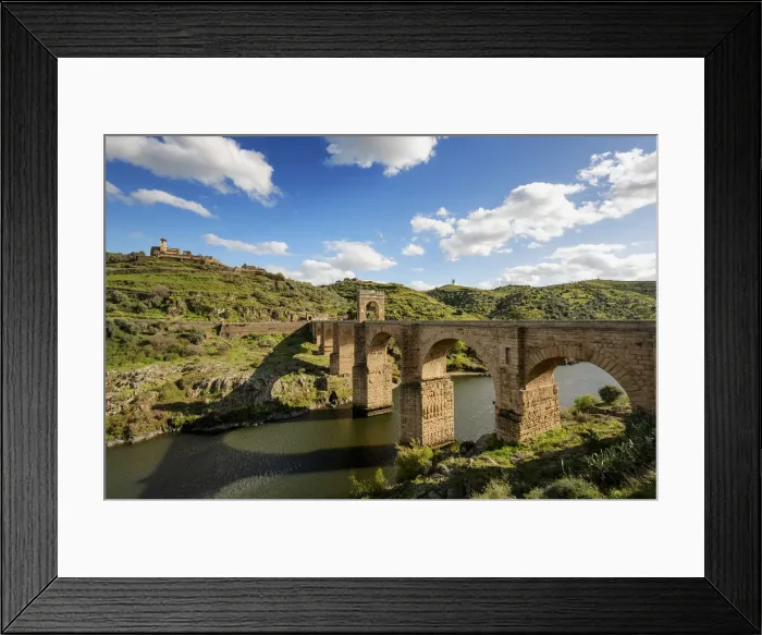 Framed Print : The roman bridge of Alcantara (Trajans Bridge) is a stone arch bridge built over