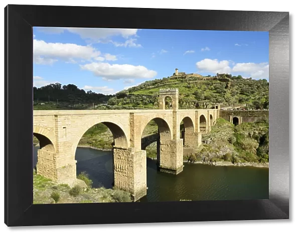 The roman bridge of Alcantara (Trajans Bridge) is a stone arch bridge built