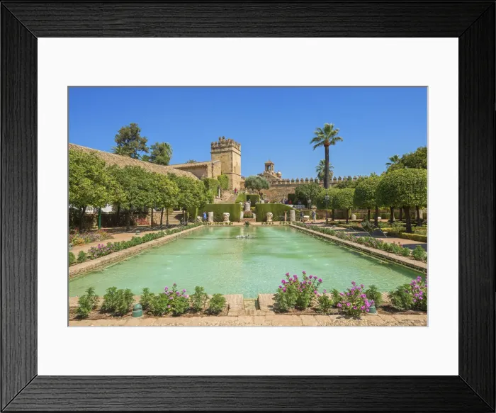 Framed Print : Gardens of the Alcazar of the Crhistian Kings (Alcazar de los Reyes Cristianos), Cordoba Framed Print : Gardens of the Alcazar of the Crhistian Kings (Alcazar de los Reyes Cristianos), Cordoba