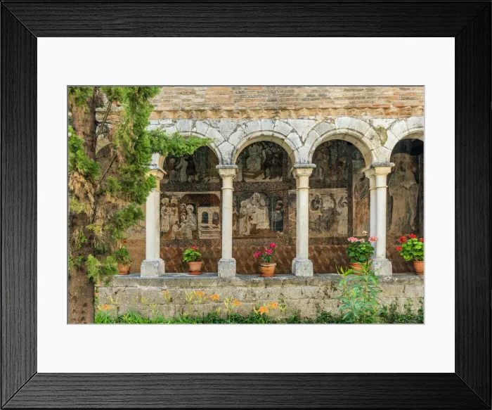 Framed Print : Cloister, Collegiate church of Santa Maria, Alquezar, Aragon, Spain Framed Print : Cloister, Collegiate church of Santa Maria, Alquezar, Aragon, Spain