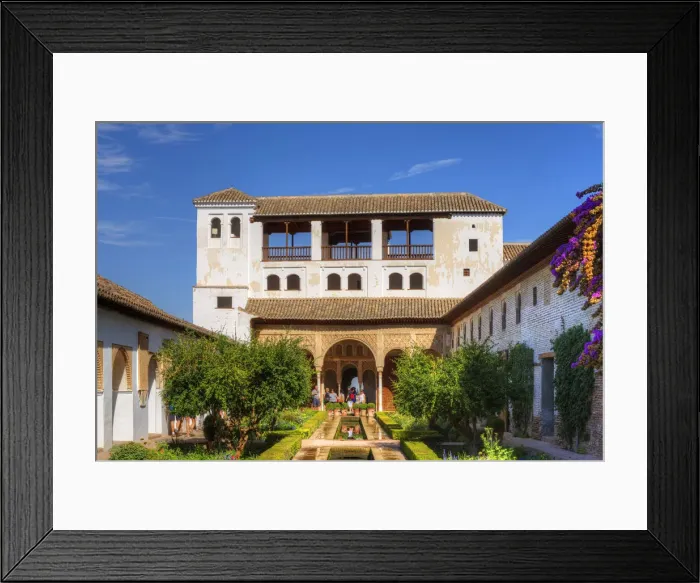 Framed Print : Patio de la Acequia, Generalife, Alhambra, Granada, Andalusia, Spain Framed Print : Patio de la Acequia, Generalife, Alhambra, Granada, Andalusia, Spain