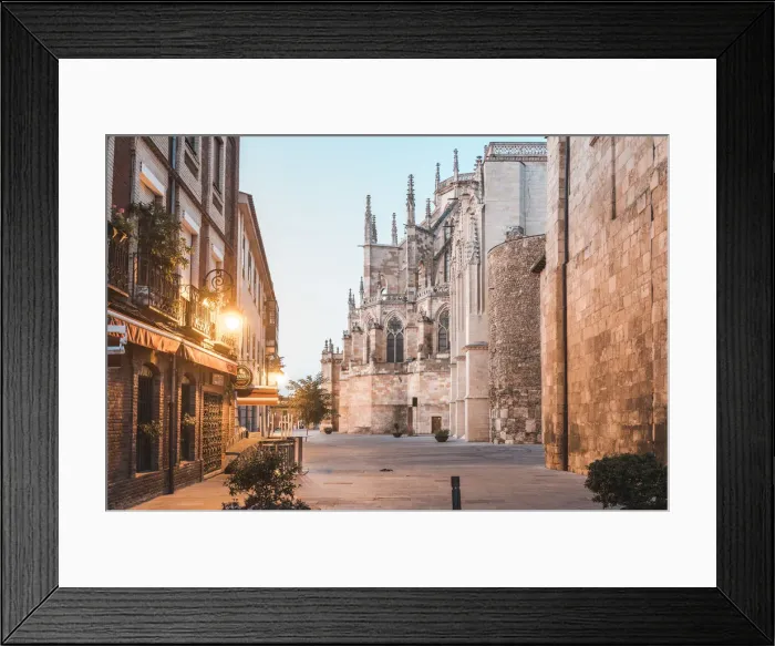 Framed Print : Spain, Castile and Leon, Leon. Leon Cathedral at dawn Framed Print : Spain, Castile and Leon, Leon. Leon Cathedral at dawn