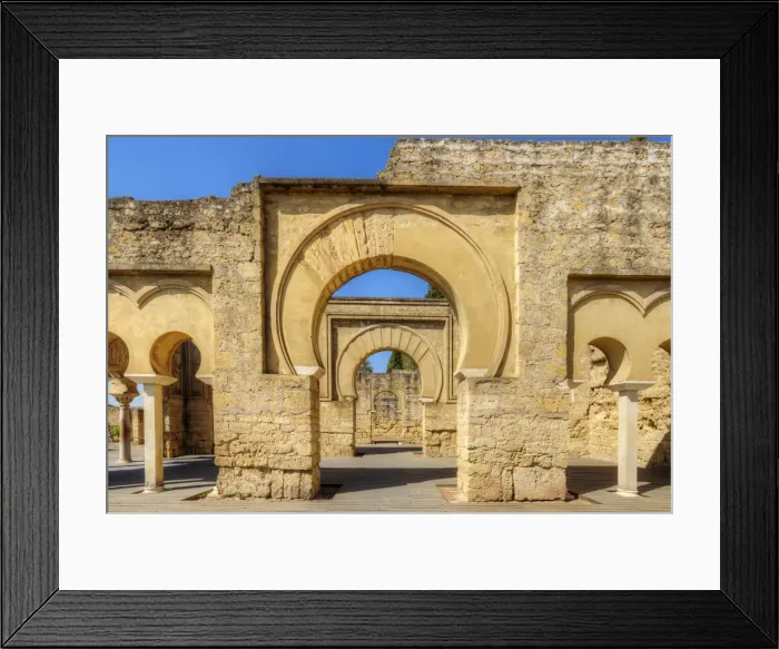 Framed Print : Upper basilical hall or Dar al-Jund, Medina Azahara archeological site, Cordoba, Andalusia Framed Print : Upper basilical hall or Dar al-Jund, Medina Azahara archeological site, Cordoba, Andalusia