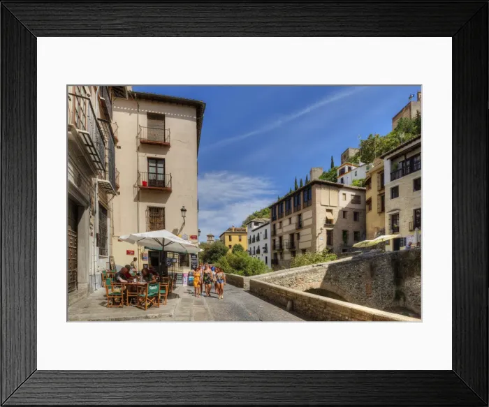Framed Print : Carrera del Darro in the Darro valley, Albaicin, Granada, Andalusia, Spain Framed Print : Carrera del Darro in the Darro valley, Albaicin, Granada, Andalusia, Spain
