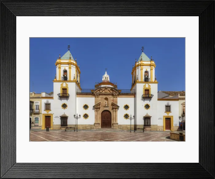 Framed Print : The Socorro Church in Ronda at Plaza del Socorro, Andalusia, Spain Framed Print : The Socorro Church in Ronda at Plaza del Socorro, Andalusia, Spain