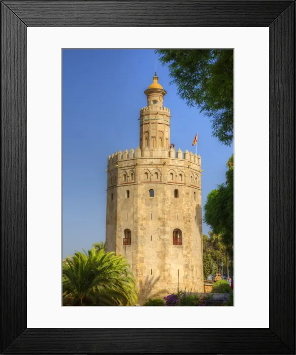 Framed Print : Torre del Oro, Sevilla, Andalusia, Spain Framed Print : Torre del Oro, Sevilla, Andalusia, Spain
