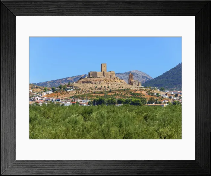 Framed Print : View at Alcaudete with castle, Andalusia, Spain Framed Print : View at Alcaudete with castle, Andalusia, Spain