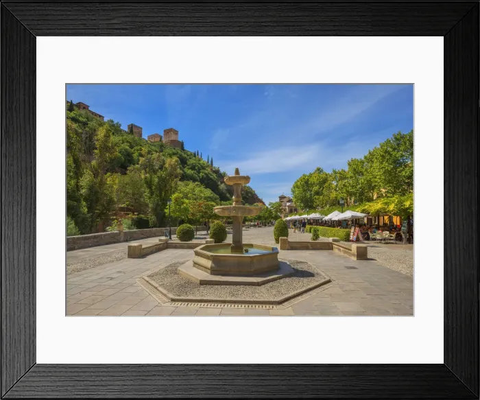 Framed Print : Paseo de los Tristes with Alhambra, UNESCO World Heritage Site, Granada, Andalusia, Spain Framed Print : Paseo de los Tristes with Alhambra, UNESCO World Heritage Site, Granada, Andalusia, Spain