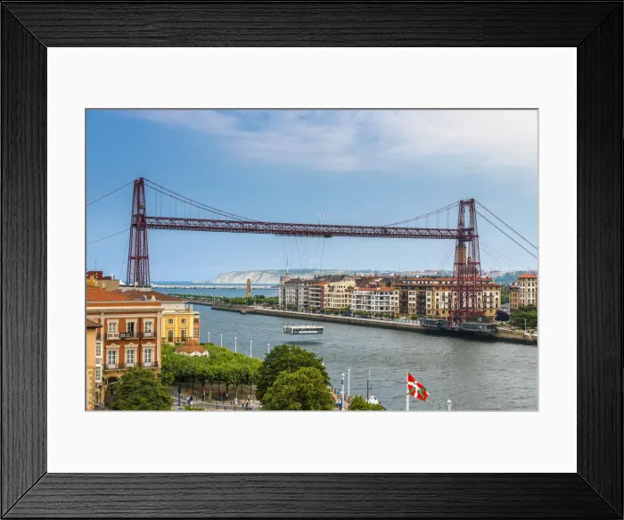 Framed Print : Vizcaya Bridge or Puente Colgante, Portugalete, Biscay, Basque Country, Spain
