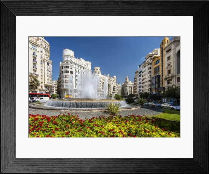 Framed Print : Plaza del Ayuntamiento, Valencia, Comunidad Valenciana, Spain
