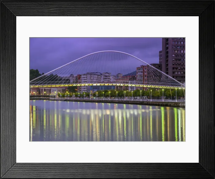 Framed Print : Zubizuri bridge designed by architect Santiago Calatrava, Bilbao, Basque Country, Spain Framed Print : Zubizuri bridge designed by architect Santiago Calatrava, Bilbao, Basque Country, Spain
