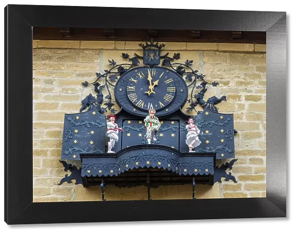 Town clock, Laguardia, Alava, Basque Country, Spain