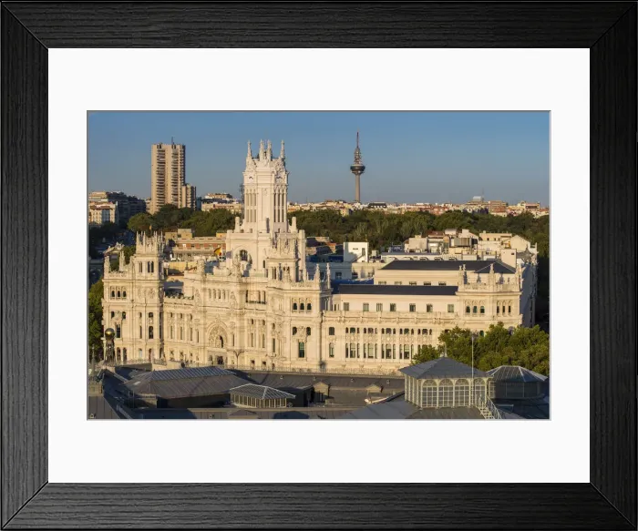 Framed Print : Top view of Cibeles Palace at sunset, Madrid, Comunidad de Madrid, Spain Framed Print : Top view of Cibeles Palace at sunset, Madrid, Comunidad de Madrid, Spain