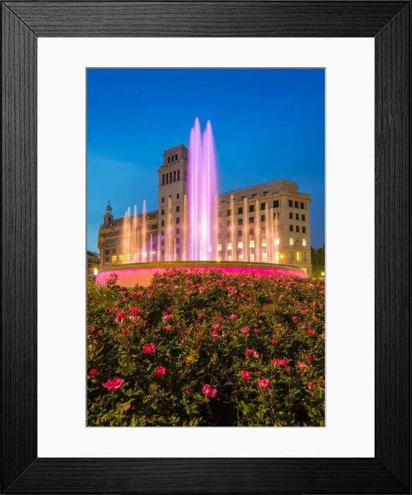 Framed Print : Light show at the new Plaza Catalunya fountain, Barcelona, Catalonia, Spain Framed Print : Light show at the new Plaza Catalunya fountain, Barcelona, Catalonia, Spain