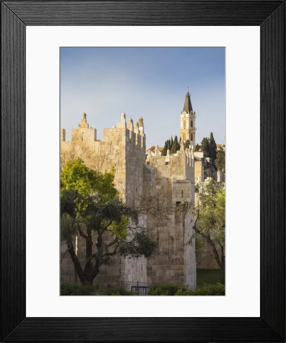Framed Print : Israel, Jerusalem, Old City, City Walls Framed Print : Israel, Jerusalem, Old City, City Walls
