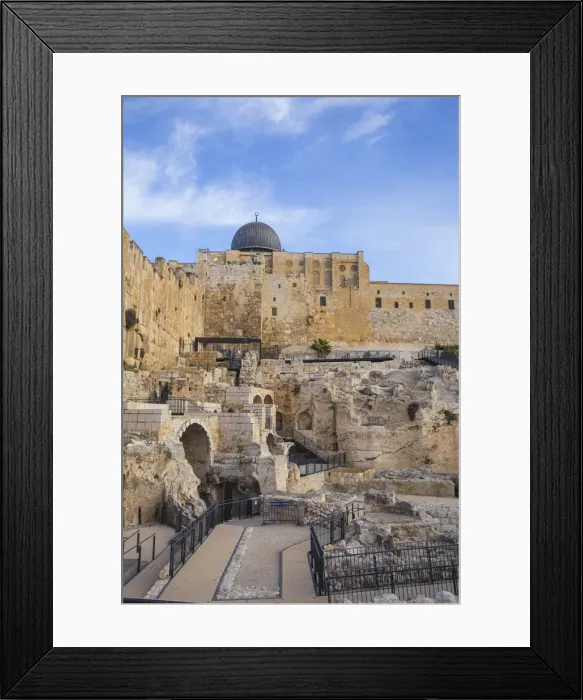 Framed Print : Israel, Jerusalem, Jerusalem Archeological Park and Davidson Center, Ophel Wall Framed Print : Israel, Jerusalem, Jerusalem Archeological Park and Davidson Center, Ophel Wall
