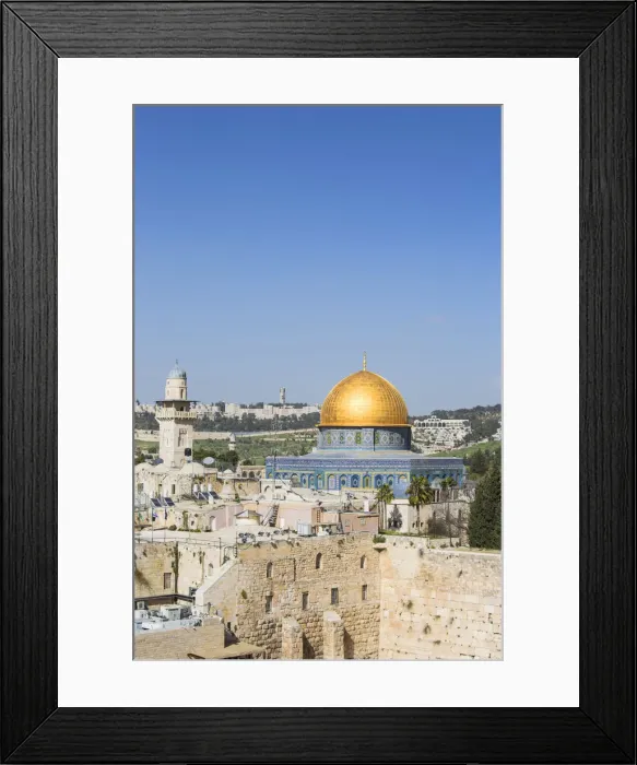 Framed Print : Israel, Jerusalem, Old City, Temple Mount, Dome of the Rock and The Western Wall Framed Print : Israel, Jerusalem, Old City, Temple Mount, Dome of the Rock and The Western Wall