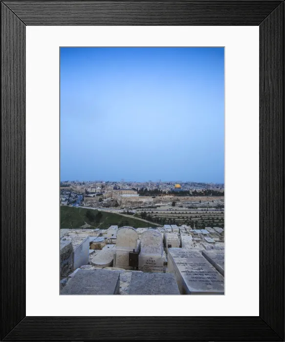 Framed Print : Israel, Jerusalem, View of Mount of Olives and Dome of the Rock Framed Print : Israel, Jerusalem, View of Mount of Olives and Dome of the Rock