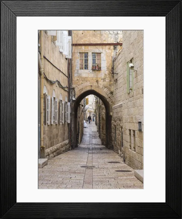 Framed Print : Israel, Jerusalem, Cobbled street in the Jewish Quarter Framed Print : Israel, Jerusalem, Cobbled street in the Jewish Quarter