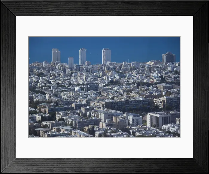 Framed Print : Israel, Tel Aviv, elevated city view from observation platform atop Azrieli Center Framed Print : Israel, Tel Aviv, elevated city view from observation platform atop Azrieli Center