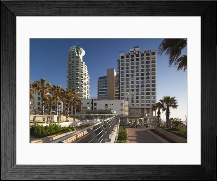 Framed Print : Israel, Tel Aviv, beachfront hotels Framed Print : Israel, Tel Aviv, beachfront hotels