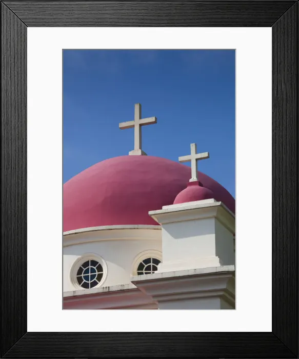 Framed Print : Israel, The Galilee, Tabgha, Greek Orthodox Monastery on the Sea of Galilee-Lake Tiberias Framed Print : Israel, The Galilee, Tabgha, Greek Orthodox Monastery on the Sea of Galilee-Lake Tiberias
