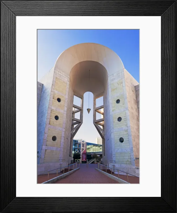 Framed Print : Israel, Tel Aviv, entrance archway to the Tel Aviv Museum of Art complex Framed Print : Israel, Tel Aviv, entrance archway to the Tel Aviv Museum of Art complex