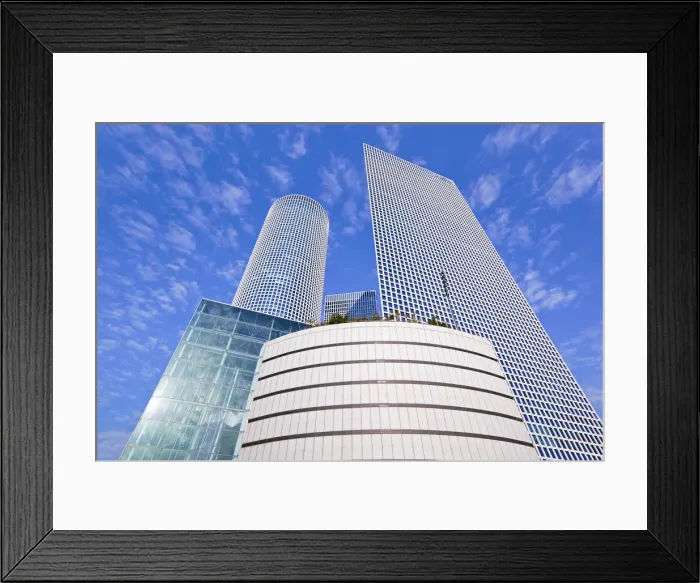 Framed Print : Israel, Tel Aviv, Azrieli Towers, largest business and commercial centre in the Middle Framed Print : Israel, Tel Aviv, Azrieli Towers, largest business and commercial centre in the Middle
