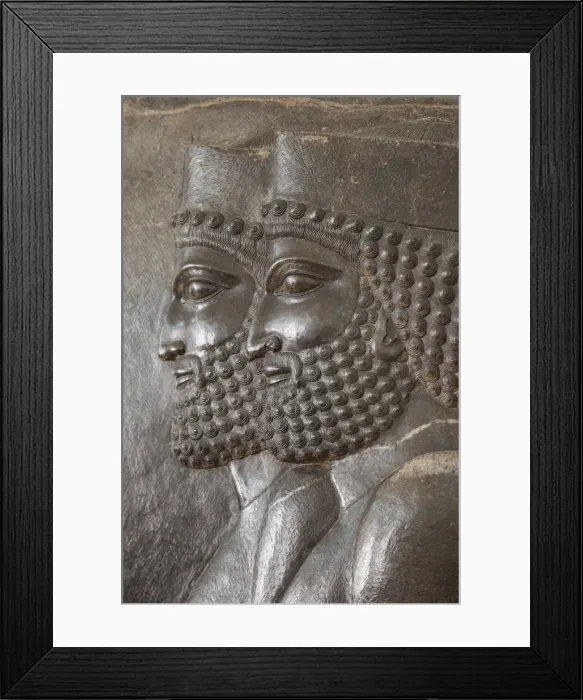 Framed Print : Iran, Tehran, National Museum of Iran, Procession of Xerxes frieze from the ancient Framed Print : Iran, Tehran, National Museum of Iran, Procession of Xerxes frieze from the ancient
