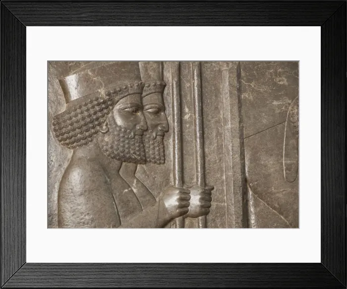 Framed Print : Iran, Tehran, National Museum of Iran, Procession of Xerxes frieze from the ancient Framed Print : Iran, Tehran, National Museum of Iran, Procession of Xerxes frieze from the ancient