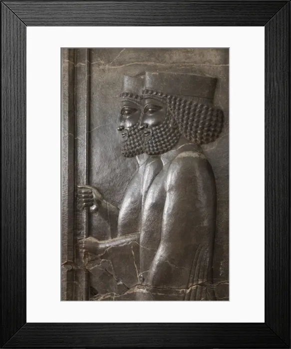 Framed Print : Iran, Tehran, National Museum of Iran, Procession of Xerxes frieze from the ancient Framed Print : Iran, Tehran, National Museum of Iran, Procession of Xerxes frieze from the ancient
