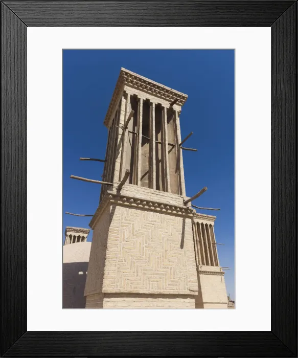Framed Print : Iran, Central Iran, Yazd, traditional badgirs, wind towers Framed Print : Iran, Central Iran, Yazd, traditional badgirs, wind towers